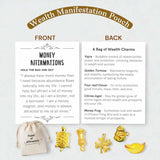 2SKN Wealth Prosperity Charm Drawstring Pouch - Pocket of Affirmation 5pc Amulet