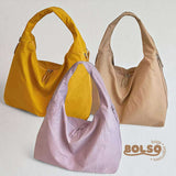 BOLSO Large Macaroon Water Resistant Canvas Commuters Tote Bag