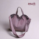 BOLSO Textured Canvas Large Commuter Shopper’s Tote Bag