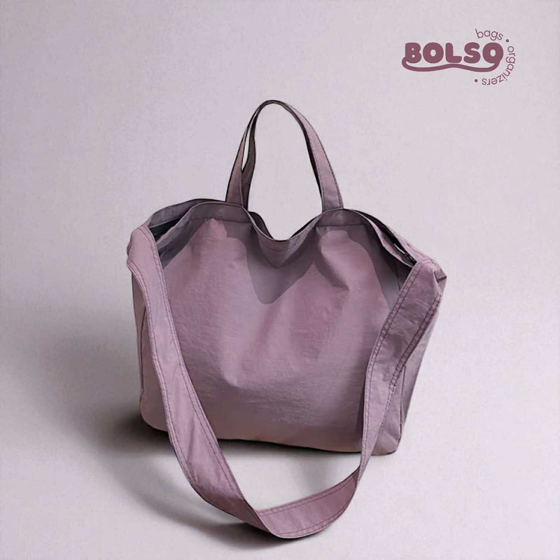 BOLSO Textured Canvas Large Commuter Shopper’s Tote Bag
