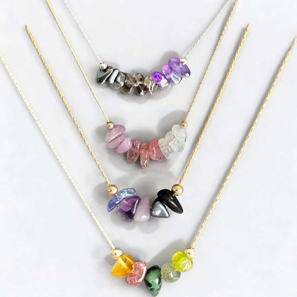 ANCHOR Healing Crystal Intention Combination Necklace – Natural Gemstone Energy Talisman