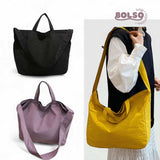 BOLSO Textured Canvas Large Commuter Shopper’s Tote Bag