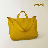 BOLSO Textured Canvas Large Commuter Shopper’s Tote Bag