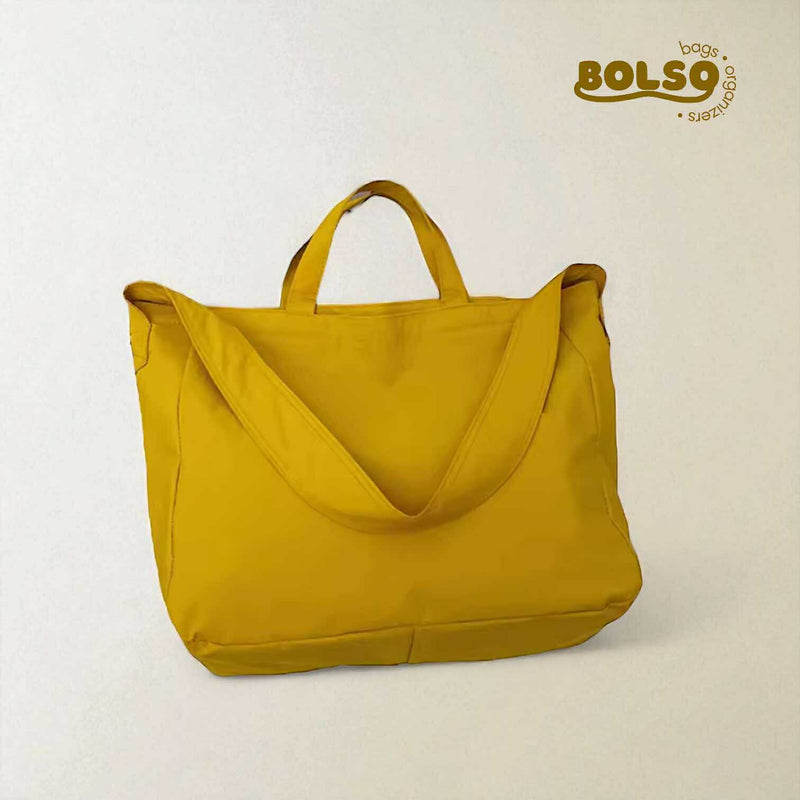 BOLSO Textured Canvas Large Commuter Shopper’s Tote Bag