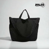 BOLSO Textured Canvas Large Commuter Shopper’s Tote Bag
