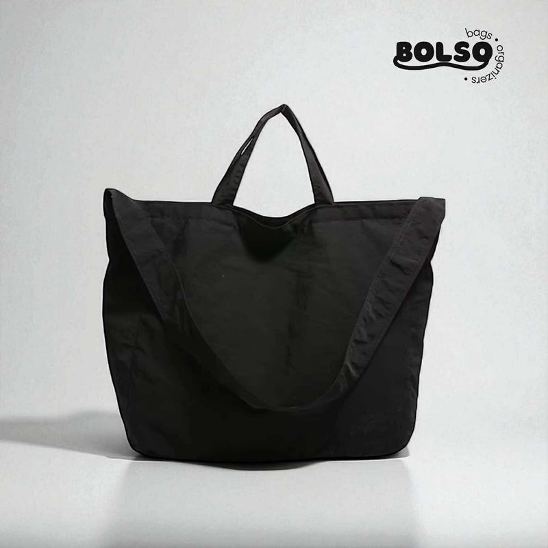 BOLSO Textured Canvas Large Commuter Shopper’s Tote Bag