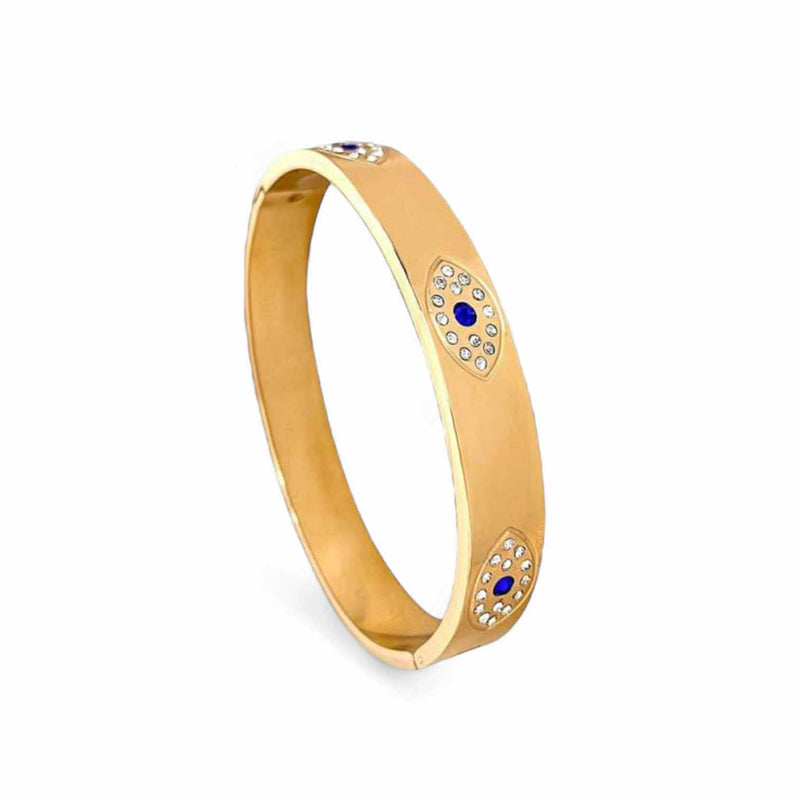 BLING Charms Vintage Bangle Evil Eye Embed Bracelet