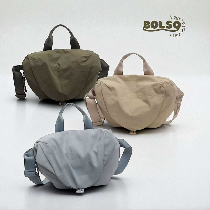 BOLSO Textured Nylon Water Resistant Body Sling Belt Bag
