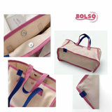 BOLSO Colorblock Canvas Open Caddy Tote Bag