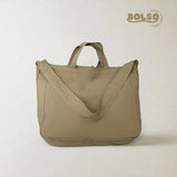 BOLSO Textured Canvas Large Commuter Shopper’s Tote Bag