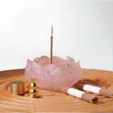 2SKN Rose Quartz Lotus Incense Burner Set - Gift Set