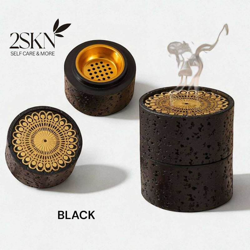 2SKN Mandala Resin Incense Burner | Sacred Ritual Holder for Resin, Powder & Cone