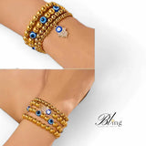 BLING Charms 4pc Set Evil Eye Beaded Bracelet
