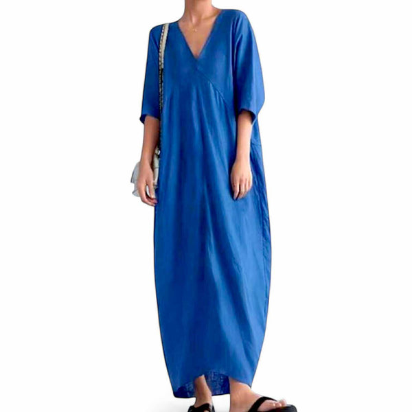 BLK Loose Resort Lounge Premium Maxi Woven Dress