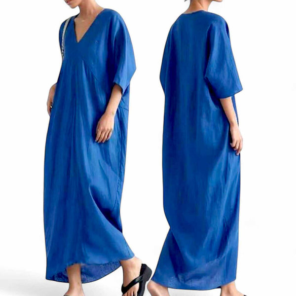 BLK Loose Resort Lounge Premium Maxi Woven Dress