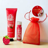 2SKN Moisture Gift Set - Hand Cream & Lip Balm with Drawstring Bag and Tag