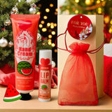 2SKN Moisture Gift Set - Hand Cream & Lip Balm with Drawstring Bag and Tag