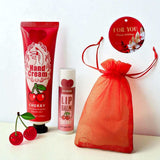 2SKN Moisture Gift Set - Hand Cream & Lip Balm with Drawstring Bag and Tag