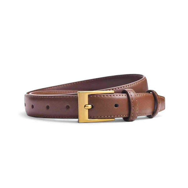 TAILLE Vintage Square Buckle Leather Belt 1”