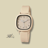 BLING Time Square Face Silicone Strap Quartz Wrist Watch