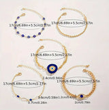 BLING Charms 5pc Turkish Evil Eye Bracelet Set