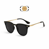 ILUV Classic Black & Gold Round Sunglasses – Unisex UV Protect Eyewear