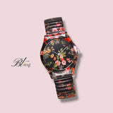 BLING Time Floral Dainty Quartz Wrist Watch Elastic Strap