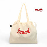 BOLSO Nylon Drawstring Beach Basic Tote Bag