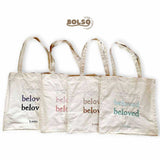 BOLSO Beloved Embroidered Book Tote Bag