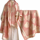 WRAP Warm Rectangular Shawl | Pink Edition