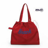 BOLSO Nylon Drawstring Beach Basic Tote Bag