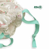 BOLSO Velvet Dainty Floral Drawstring Mini Vanity Pouch Organizer