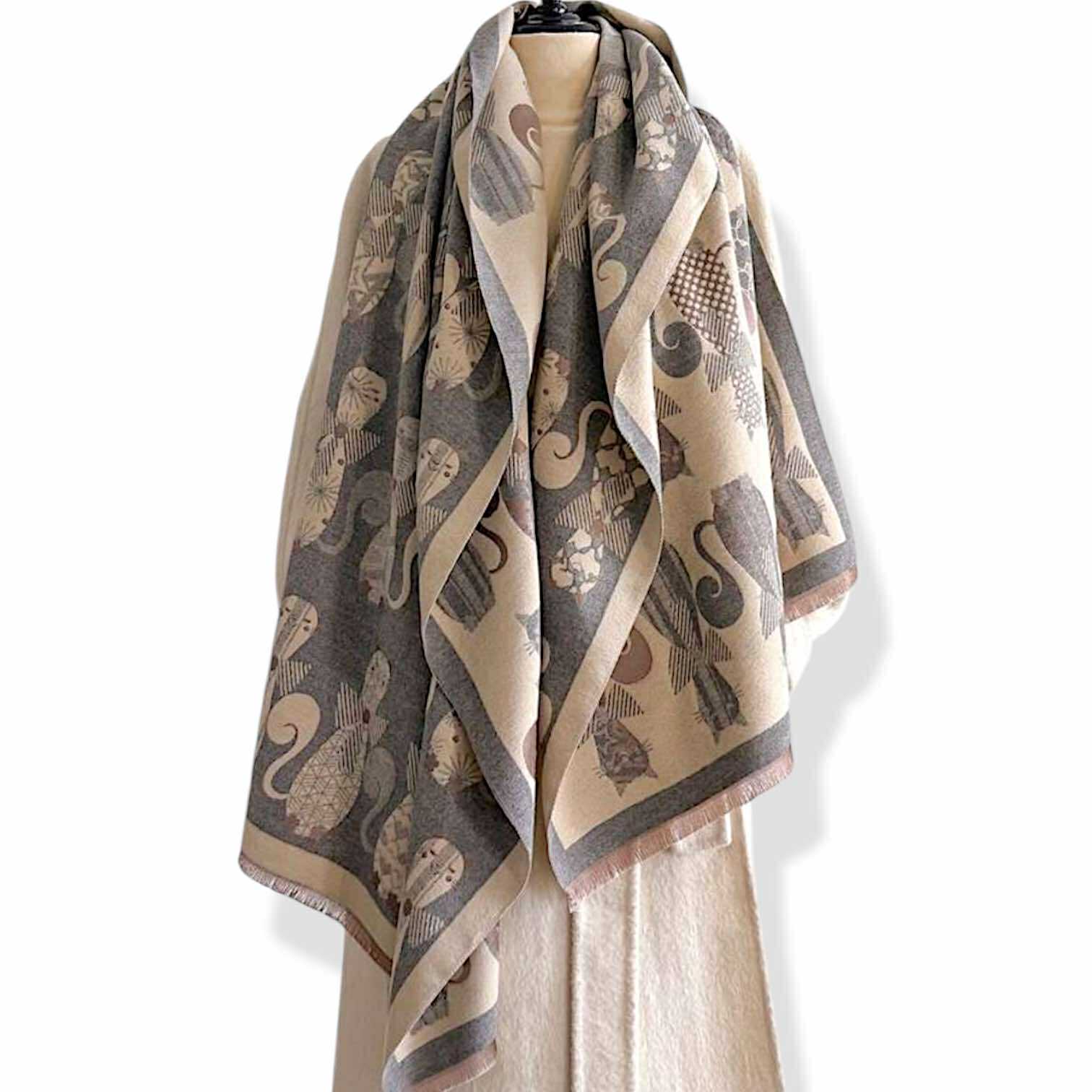 WRAP Warm Shawl Rectangular WRMW076 – Indiana Jane MNL