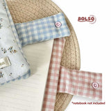 BOLSO Fabric Cushion Handmade Mini Notebook Passport Holder Dainty Floral Case