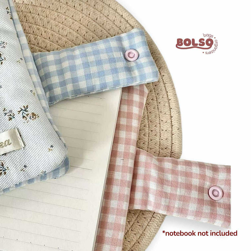 BOLSO Fabric Cushion Handmade Mini Notebook Passport Holder Dainty Floral Case