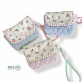 BOLSO Cotton Quilted Handmade Dainty Coin Purse with Sling
