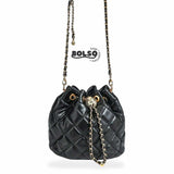 PREORDER BOLSO Diamond Quilted Bucket Chain Sling Bag