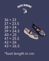 PREORDER Knitted Two Tone Flower Mary Jane Flat Shoes