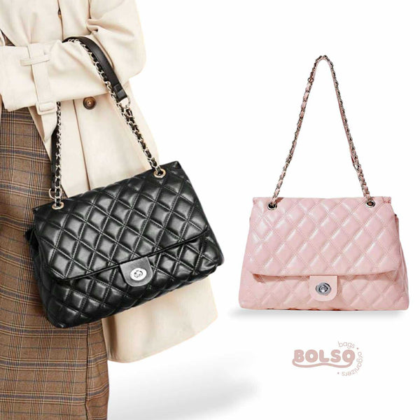 PREORDER BOLSO Diamond Quilted Leather Chain Multiway Classic Bag