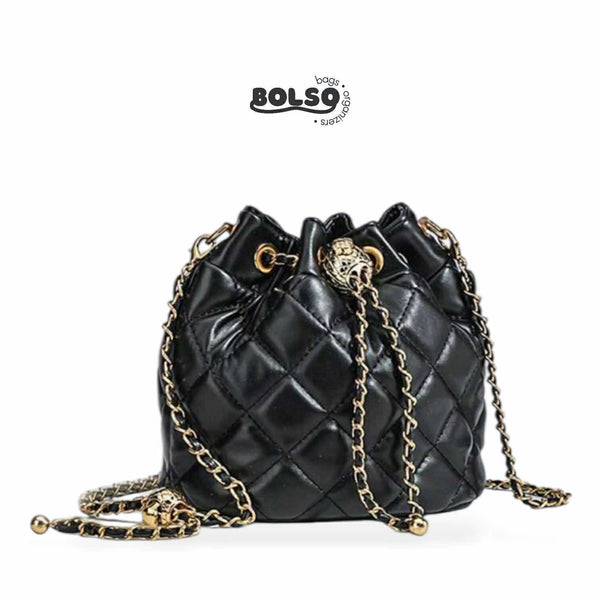 PREORDER BOLSO Diamond Quilted Bucket Chain Sling Bag