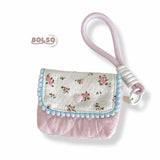 BOLSO Cotton Quilted Handmade Dainty Coin Purse with Sling