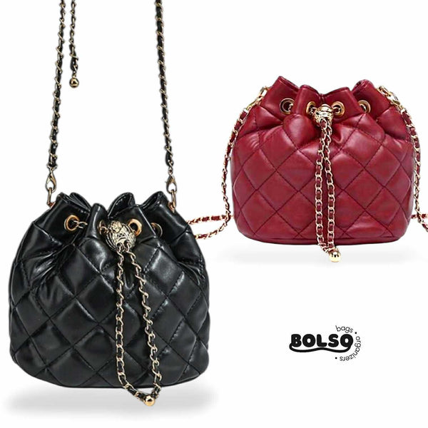 PREORDER BOLSO Diamond Quilted Bucket Chain Sling Bag