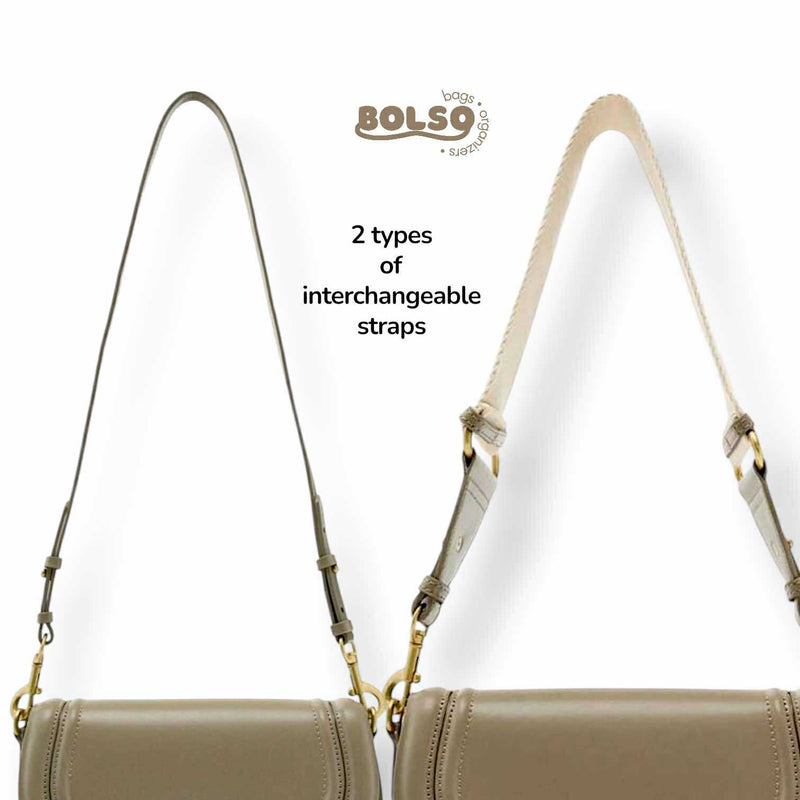 PREORDER BOLSO Premium Structure Saddle Shoulder Bag - 2 Straps