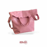 BOLSO Leather Large Vertical Foldable Commuter Tote Bag with Sling