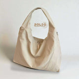 BOLSO Large Macaroon Water Resistant Canvas Commuters Tote Bag