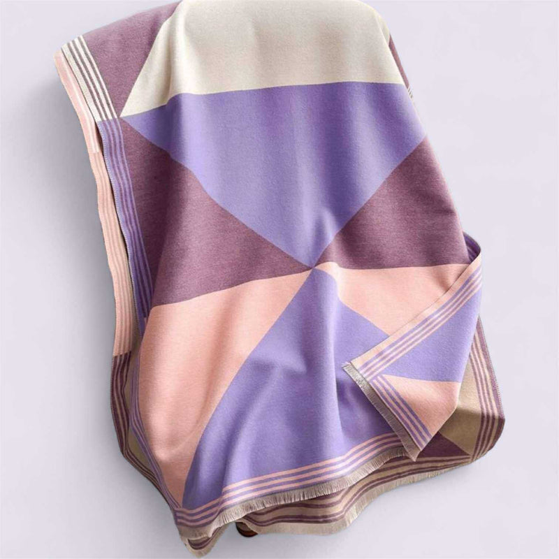 WRAP Warm Shawl Rectangular Multicolor