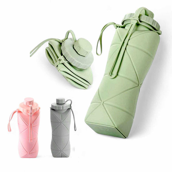 2SKN Compact Silicone Bottle for Travel, Emergency & On-the-Go Hydration 600ml