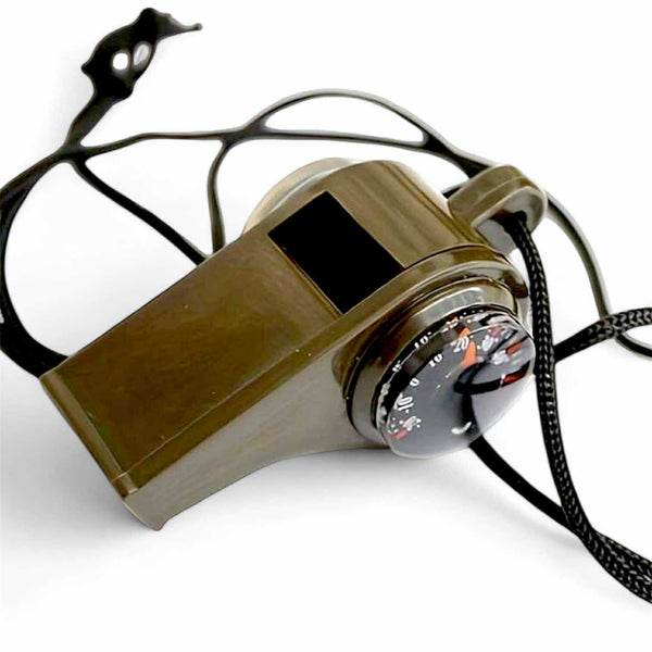 2SKN Outdoor Safety Whistle – Compass + Thermometer for Emergency Use