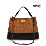 PREORDER Suede Diamond Stitch Pattern Chain Sling Tote Bag