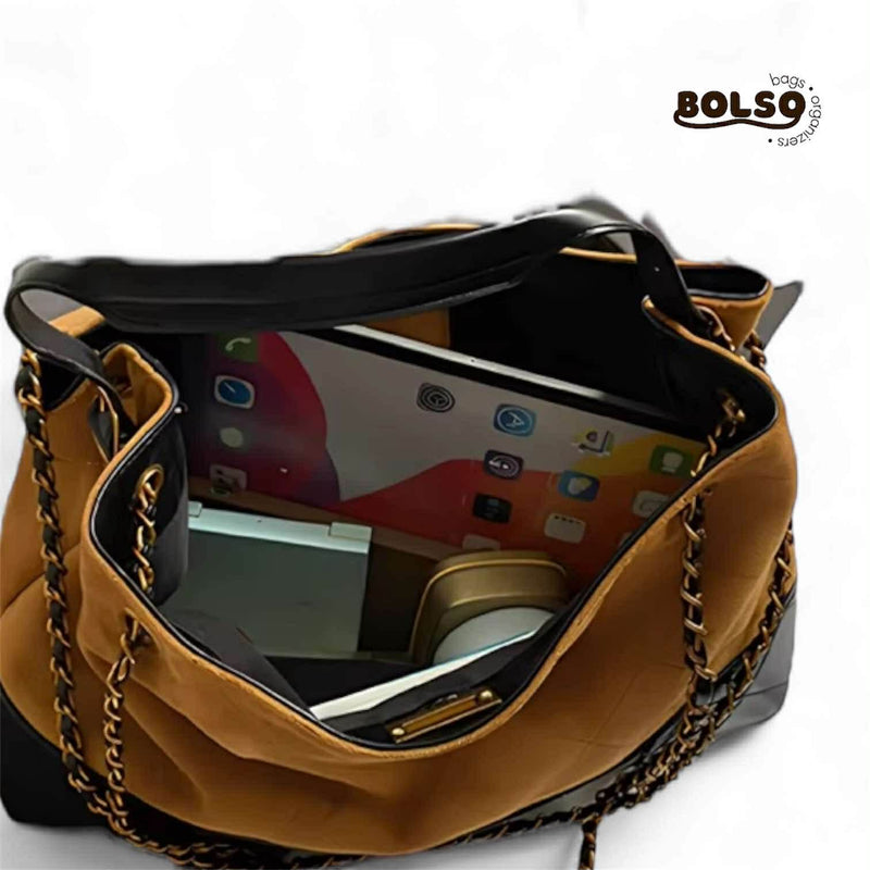 PREORDER Suede Diamond Stitch Pattern Chain Sling Tote Bag